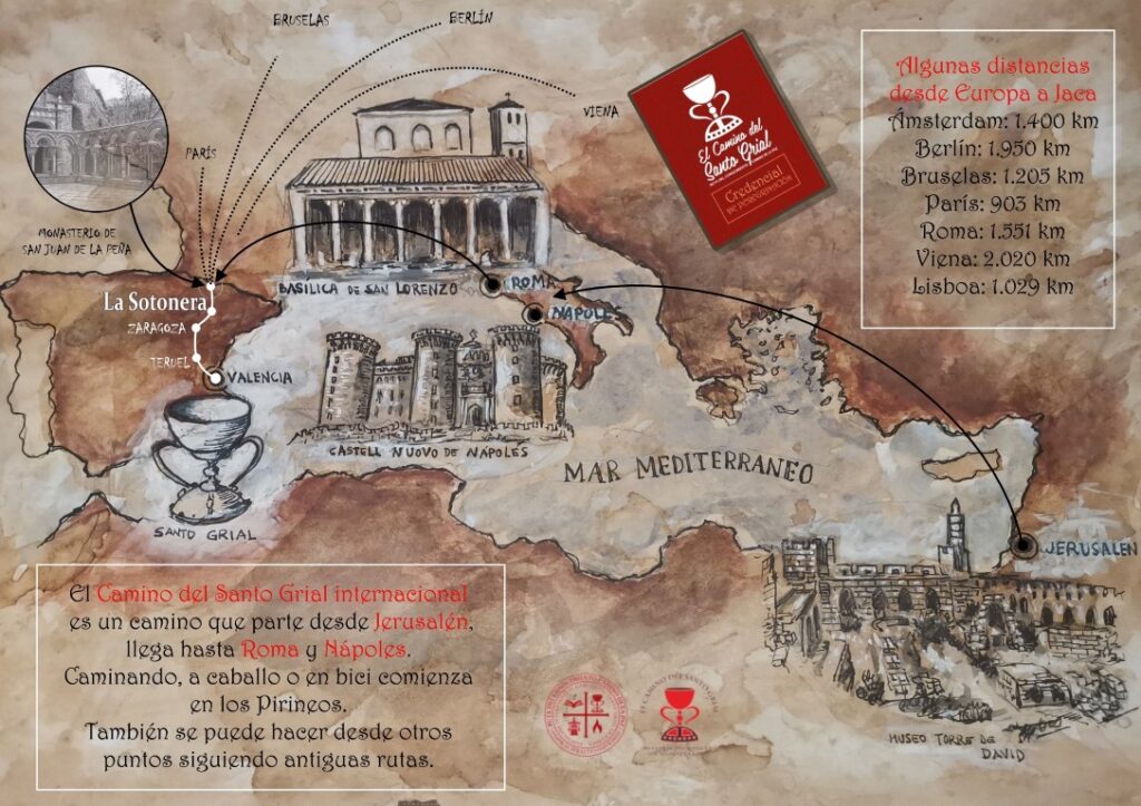 La Dra. Ana Mafé experta mundial en el Santo Grial desvela sus secretos en La Sotonera 2 MAPA CAMINO DEL SANTO GRIAL CREDENCIAL Mediana 1