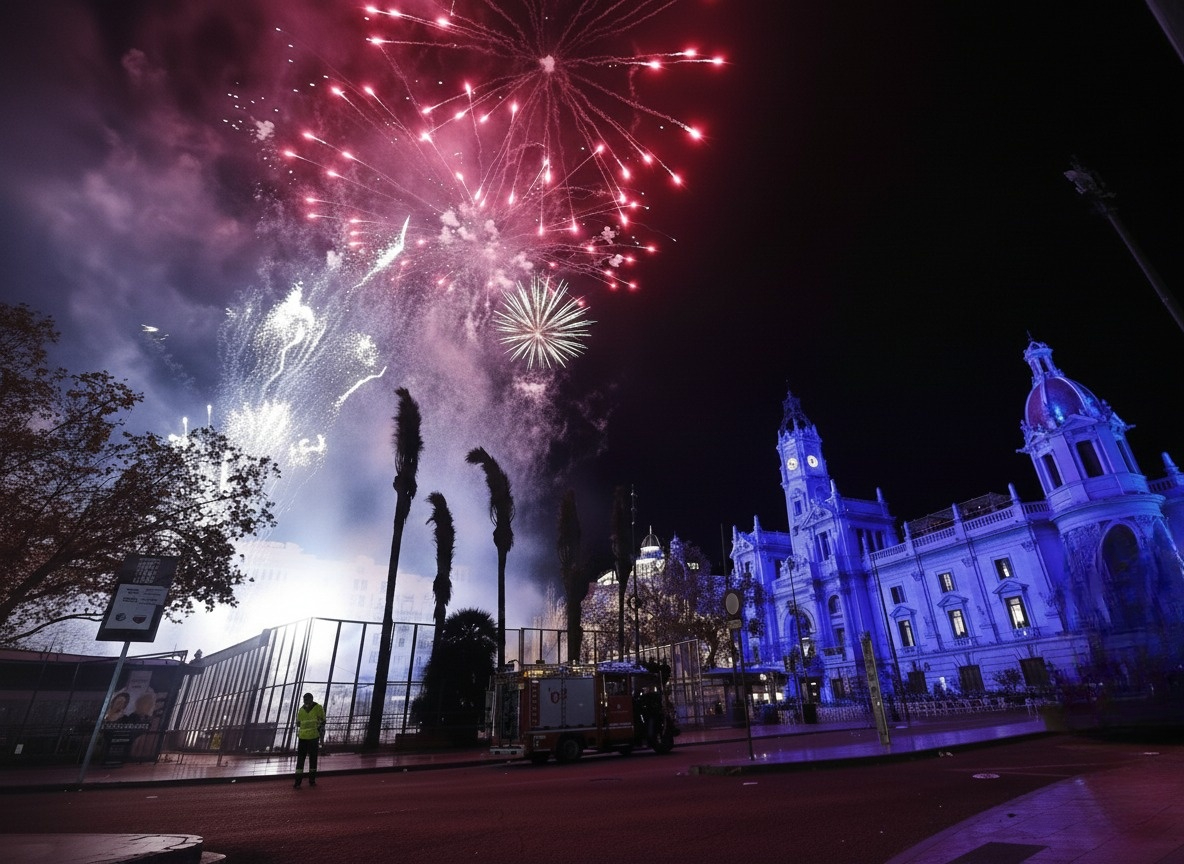 Valencia Navidad fuegos artificiales plaza del Ayuntamiento Pirotecnia Valenciana espectaculos castillos planes en familia