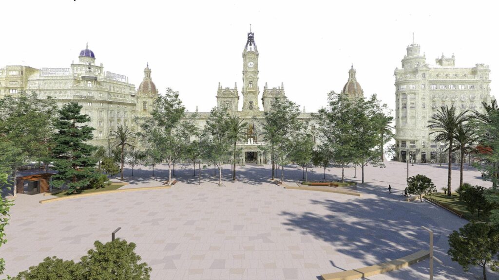 Nuevo diseño de la plaza del Ayuntamiento de Valencia 1209 Avantprojecte placa Ajuntament web 1