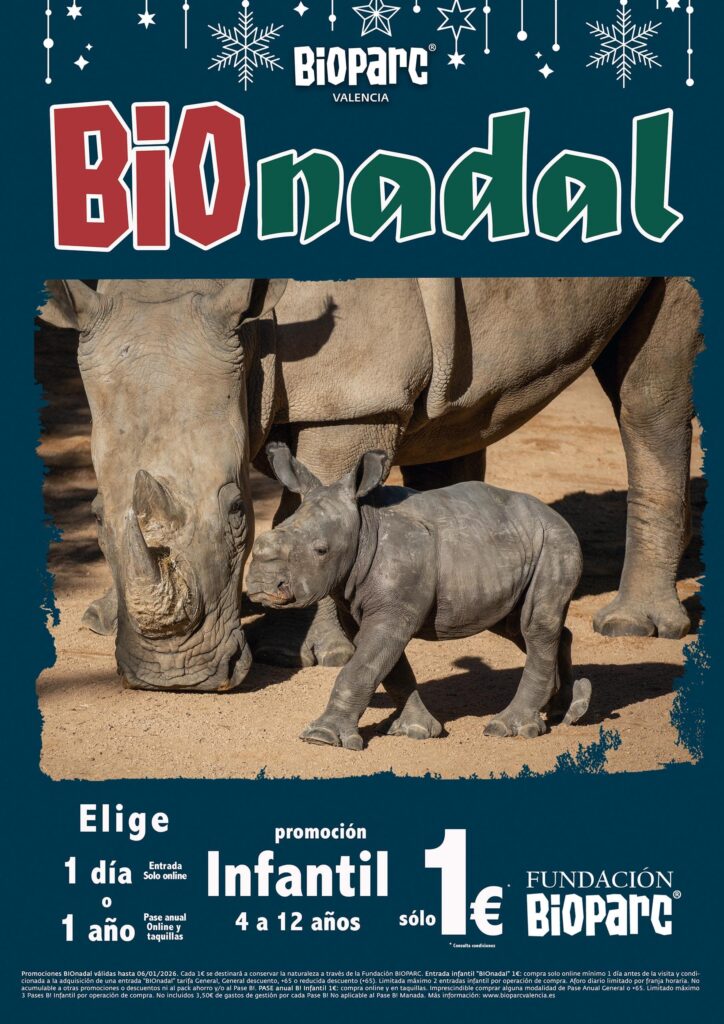 BIOnadal 2025 Navidades en BIOPARC Valencia cartel promociones