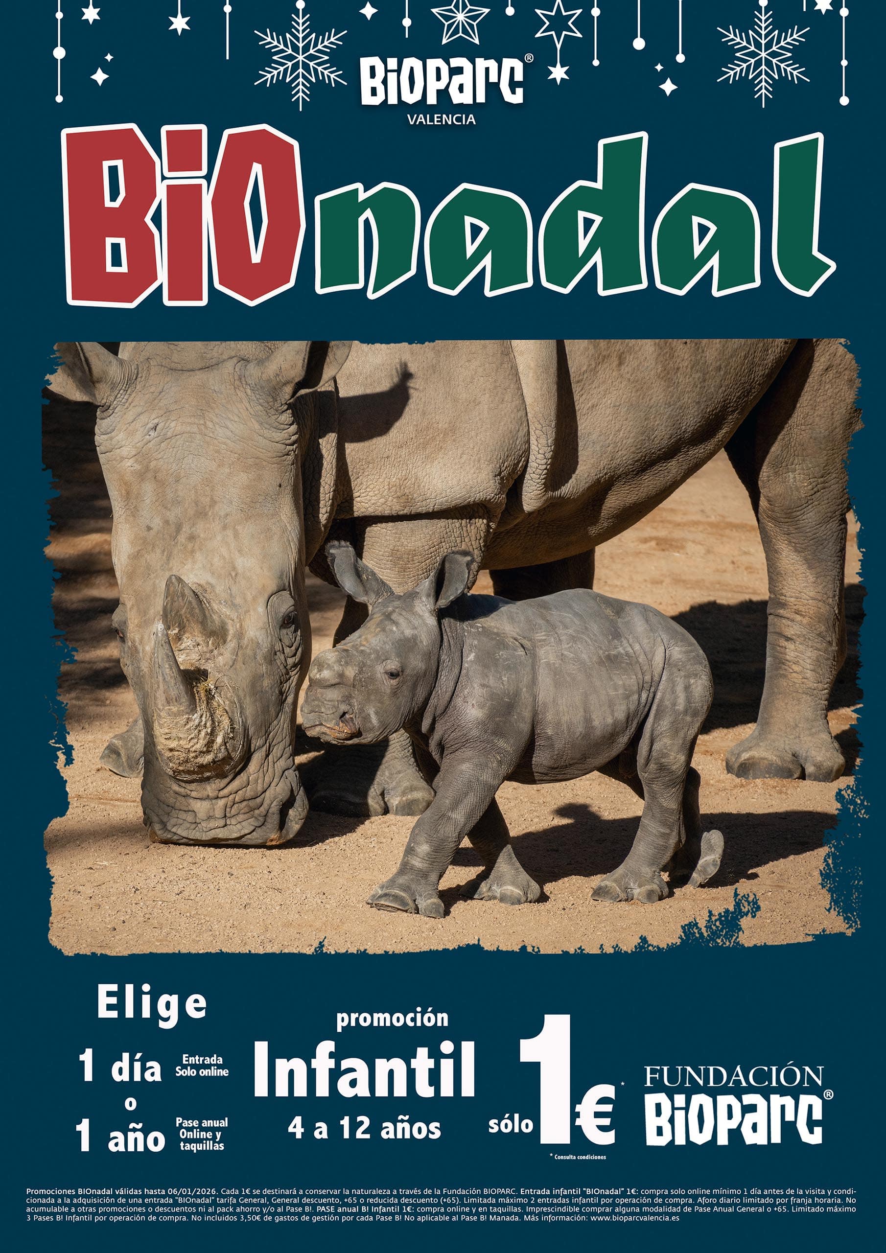 BIOnadal 2025 Navidades en BIOPARC Valencia cartel promociones