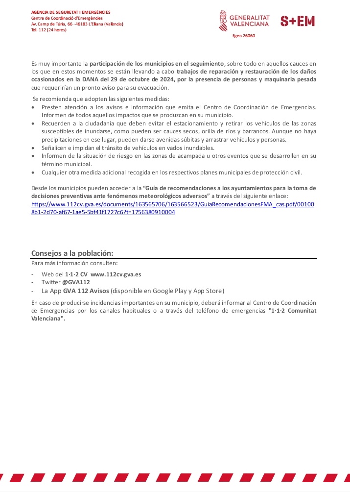 AEMET eleva al máximo el nivel de alerta por lluvias en el litoral de Valencia este domingo 5 G7 olhdXoAMJnw