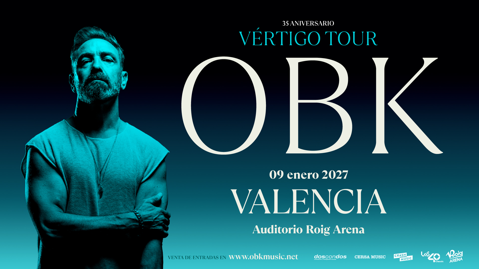 Cartel Concierto OBK Roig Arena