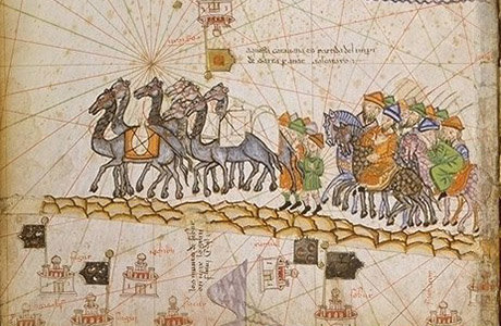 Caravane sur la Route de la soie Atlas catalan