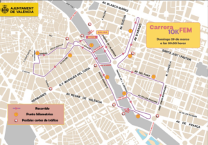 Valencia reorganiza el trafico este fin de semana con motivo de la 10 K femenina y del Carnaval de Russafa Culturaviva 1