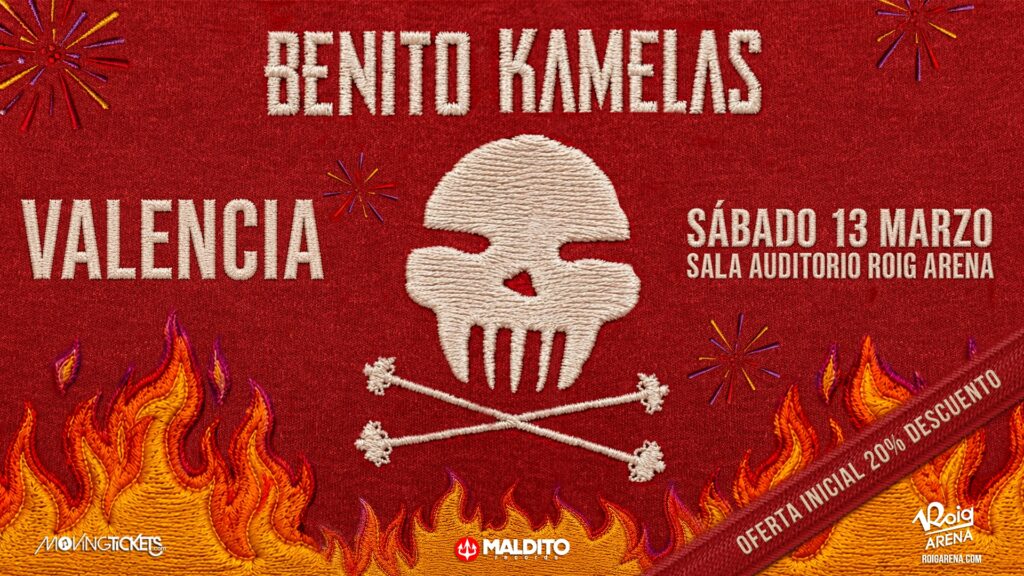 Cartel Concierto Benito Kamelas Roig Arena