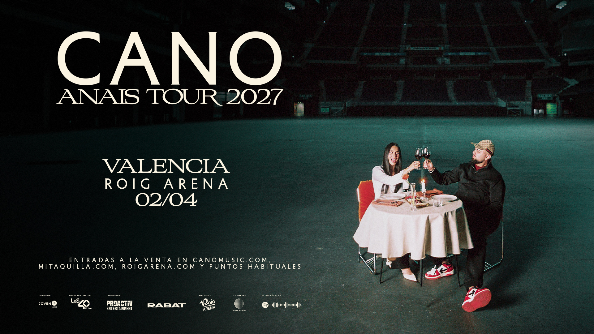 Cartel Concierto Cano Roig Arena