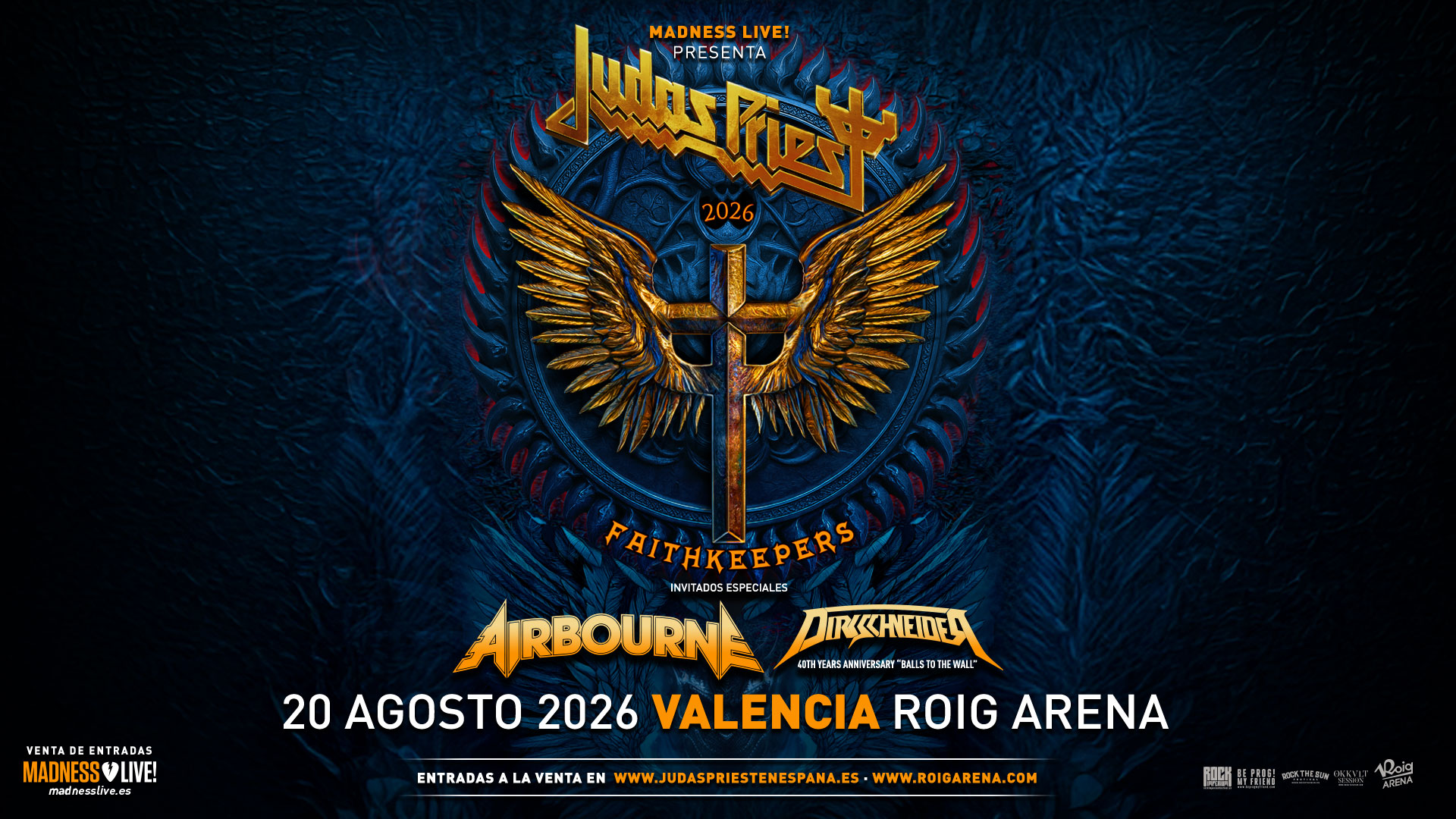 Cartel Concierto Judas Priest en Roig Arena