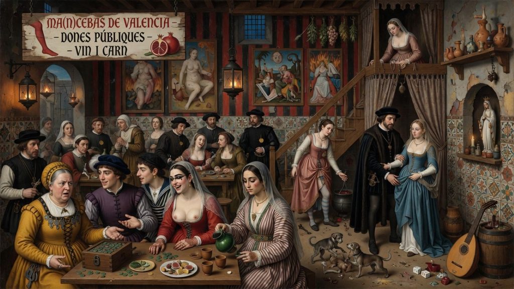 Valencia levantó un muro dentro de sus propias murallas para aislar la mancebía 10 La Pobla de les Fembres Pecadrius ocupo durante siglos una parte del actual barrio del Carmen mancebia lupanar Valencia 7 Mediana