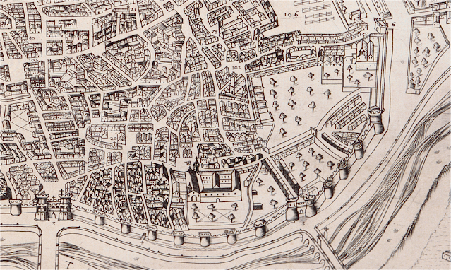Valencia levantó un muro dentro de sus propias murallas para aislar la mancebía 12 Mancebia Mancelli La mancebia en el plano de Mancelli de 1608. Se ven quizas con mayor detalle al estar todavia en activo las casas jardines y el muro perimetral
