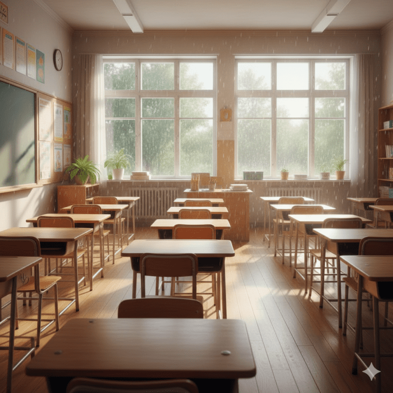 clases colegio lluvia 1