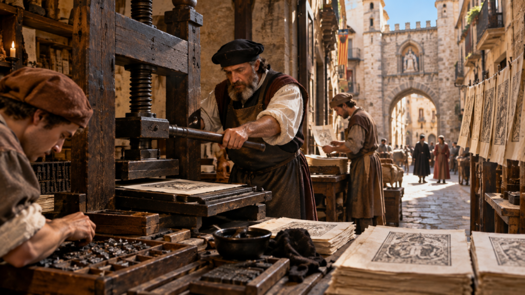 La primera gran revolucion del libro llego a Valencia Mediana